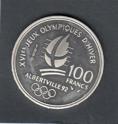 Beschrijving: 100 Francs W-OLYMPIC 92 SKI